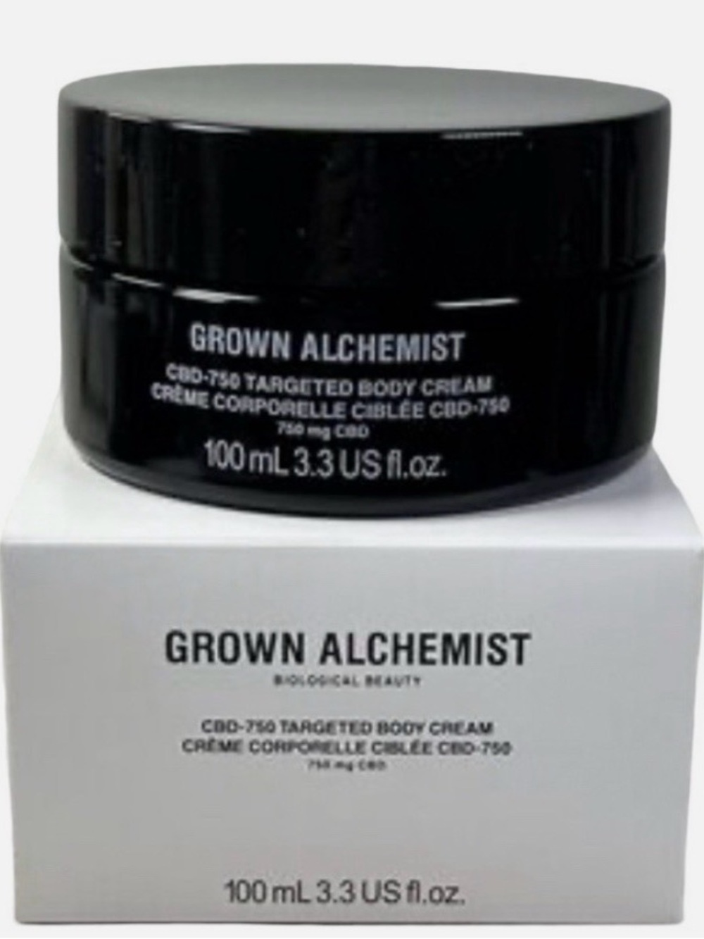 Grown Alchemist CBD 750 Targeted Body Cream, 100 ml 3.3 oz, New In Box